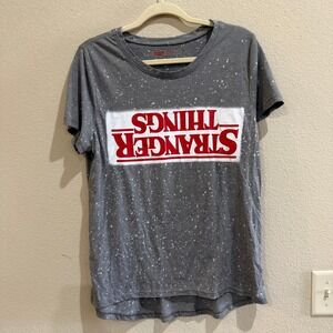 Stranger Things Netflix Official Merchandise Bleach Splatter T Shirt JR XXL‎